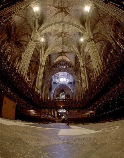 ROQUER BERNARDO
INTERIOR-NAVE MAYOR CON EL CORO(OBRA DE DEU Y JOHAN)HACIA LOS PIES-S XIV
BARCELONA, CATEDRAL
BARCELONA