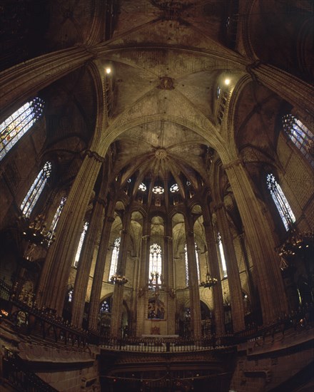 INTERIOR-PRESBITERIO Y GIROLA MAS ALTOS DE LO NORMAL POR ESTAR SOBRE LA CRIPTA
BARCELONA, CATEDRAL
BARCELONA
This image is not downloadable. Contact us for the high res.