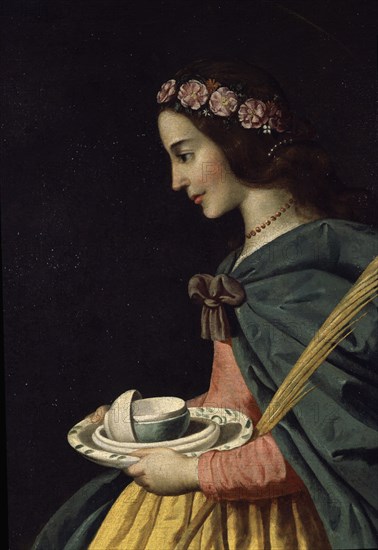 Zurbaran, Saint Rufina (detail of the head)