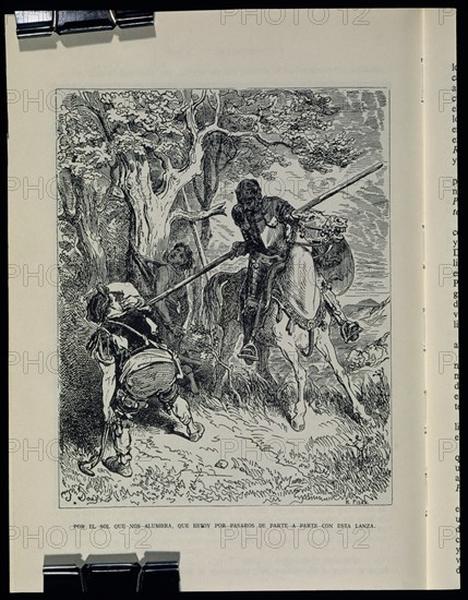 Doré, Don Quichotte défendant la femme battue par son mari