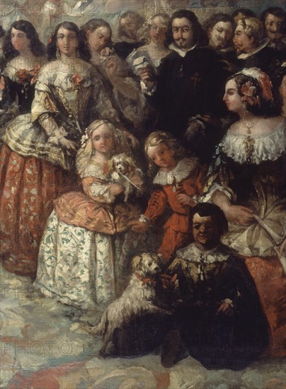 Lucas Velázquez, Philip IV, His Court and the Maids of Honour