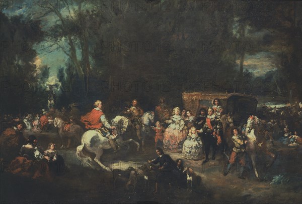 Lucas Velázquez, Philip IV in the Aranjuez Gardens