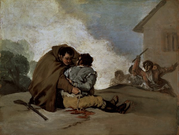 Goya,The capture of the dreaded Spanish bandit El Maragato