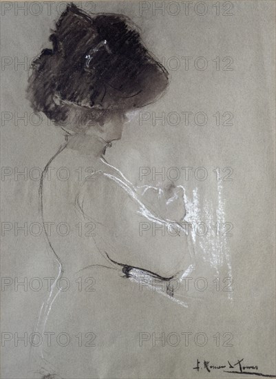 ROMERO DE TORRES JULIO 1874/1930
MUJER CON SOMBRERO -DIBUJO
MADRID, COLECCION CAROLINA PELLICER
MADRID