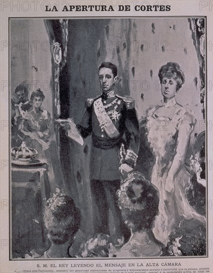VILA PRADES
PRIMER DISCURSO DE ALFONSO XIII EN EL SENADO 18/5/1903
MADRID, BIBLIOTECA NACIONAL B ARTES
MADRID