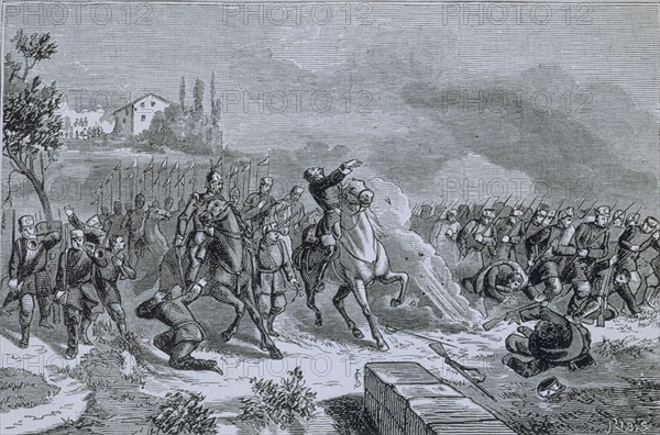 RIBAS
LIT-BATALLA DE ALCOLEA 1868(BALA DERRIBA A PAVIA Y ARRANCA TRONO A ISABEL II
MADRID, BIBLIOTECA NACIONAL B ARTES
MADRID