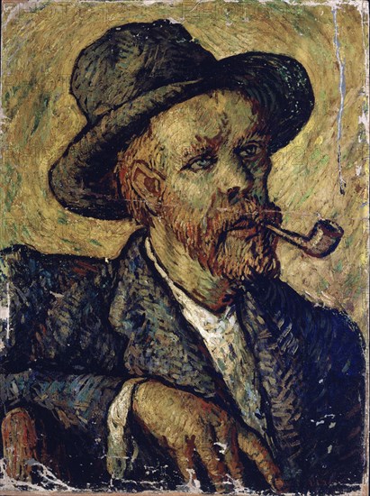 VAN GOGH ATRIBUIDO
AUTORRETRATO CON PIPA - OLEO/LIENZO
MADRID, COLECCION MOHEDANO
MADRID