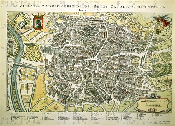 WIT F
PLANO"LA VILLA DE MADRID CORTE DE LOS RR CC DE ESPAÑA HACIA 1635"
MADRID, SERVICIO GEOGRAFICO EJERCITO
MADRID