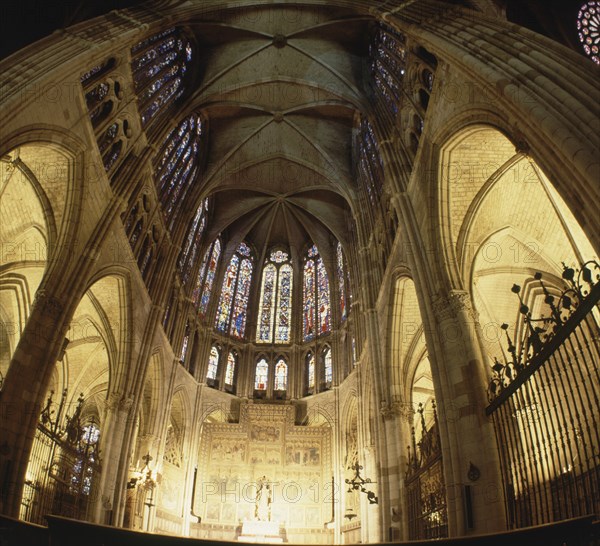 INTERIOR-NAVE CENTRAL HACIA EL ALTAR MAYOR ILUMINADA
LEON, CATEDRAL
LEON

This image is not downloadable. Contact us for the high res.