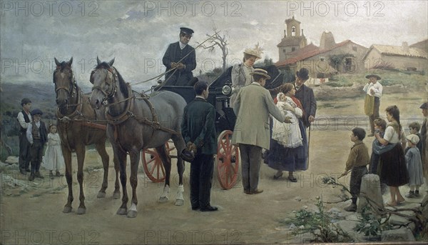 SANTAMARIA MARCELIANO 1866/1952
EL PRECIO DE UNA MADRE (A MEJORAR LA RAZA) O/L 138X223 CM-FINES S XIX
BURGOS, AYUNTAMIENTO
BURGOS