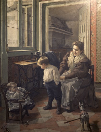 ALONSO LAMBERTO 1863-1927
EL PRIMER PANTALON 1897-O/L 180X140 CM - NºINV 6735
MADRID, CASON RETIRO
MADRID