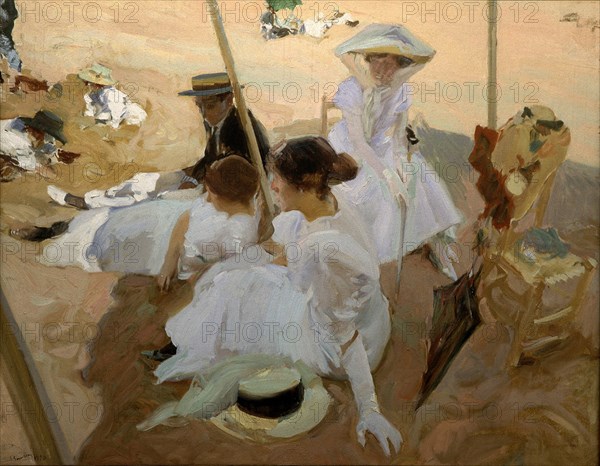 Sorolla, Sous l'auvent, plage de Zarautz