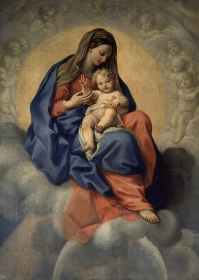 MARATTI CARLO 1625/1713
VIRGEN CON EL NIÑO EN LA GLORIA-L.2,21X1,50-DEPOSITO MUSEO PRADO NNºIV 3291-CATALOGO Nº 296
MADRID, IGLESIA DE LOS JERONIMOS
MADRID