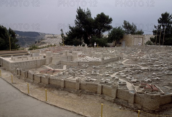 VISTA DE LA CIUDAD DE DAVID RECONSTRUIDA POR HERODES I EL GRANDE
JERUSALEN, MAQUETA DE JERUSALEN
ISRAEL