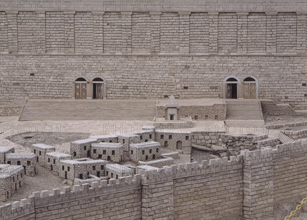 MURALLA DEL TEMPLO DE HERODES-PUERTAS DE ACCESO Y CASA ROMANAS
JERUSALEN, MAQUETA DE JERUSALEN
ISRAEL