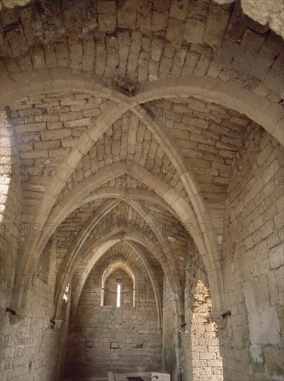 INTERIOR-IGLESIA-NAVE CON BOVEDAS DE ARISTAS-S XII
CESAREA, CHATEAU PELLEGRIN
ISRAEL