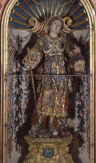 ROLDAN LUISA ATRIB(ROLDANA)
ESCULTURA-MUJER FUERTE DE LA BIBLIA"JUDITH"MADERA Y OTROS MATERIALES POLICROMADOS 1736
GUADALUPE, MONASTERIO
CACERES
This image is not downloadable. Contact us for the high res.