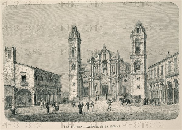 GRABADO-ISLA DE CUBA-CATEDRAL DE LA HABANA-S XIX
MADRID, COLECCION PARTICULAR
MADRID