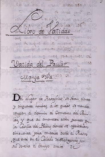 "LIBRO DE VATIDAS"(CARLOS IV) FOL 3-"VATIDA DEL PAULAR"
MADRID, PALACIO REAL-BIBLIOTECA
MADRID