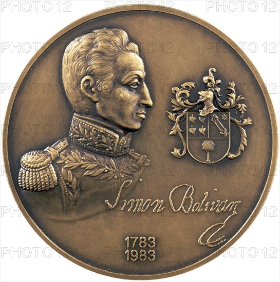 Pièce de monnaie à l'effigie de Simon Bolivar