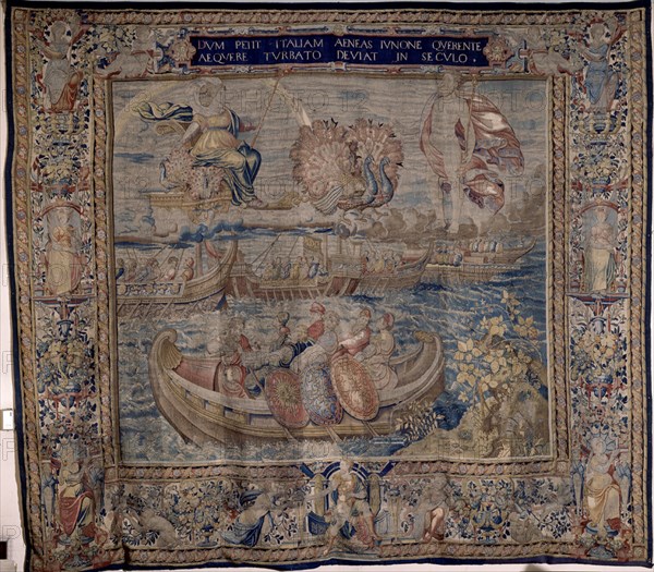 RONDE CORNELIS DE
TAPIZ S XVII-"ENEAS CAMINO DE ITALIA"HISTORIA DE DIDO Y ENEAS-BRUSELAS-SERIE 116-
MADRID, CONGRESO DE LOS DIPUTADOS-TAPICES
MADRID