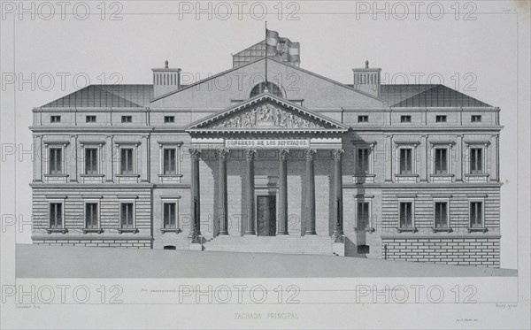 PASCUAL Y COLOMER NARCISO 1801/70
DIBUJO DE LA FACHADA PRINCIPAL DEL PALACIO DEL CONGRESO(MEMORIA HCO DECRIPTIVA MADRID 1856)
MADRID, CONGRESO DE LOS DIPUTADOS-BIBLIOTECA
MADRID
This image is not downloadable. Contact us for the high res.
