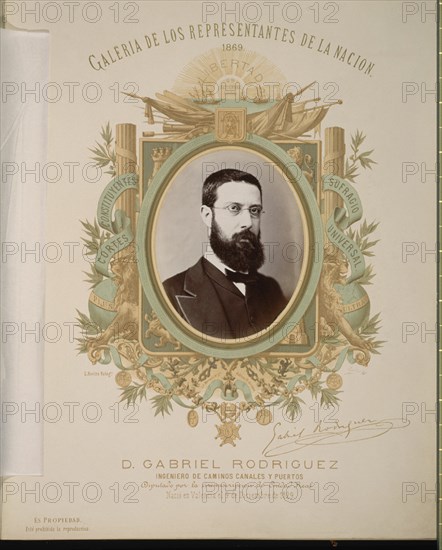 GALERIA REPRESENTANTES DE LA NACION 1869-D.GABRIEL RODRIGUEZ-DIPUTADO DE CIUDAD REAL
MADRID, CONGRESO DE LOS DIPUTADOS-BIBLIOTECA
MADRID