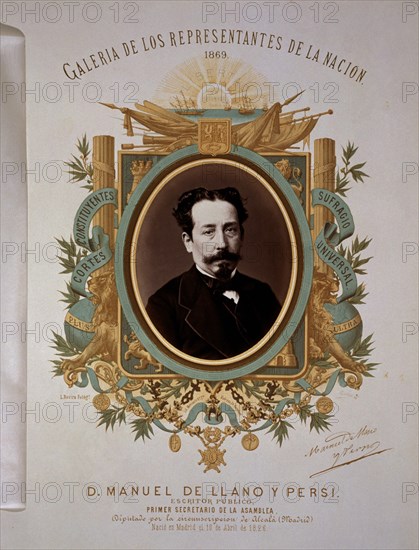 GALERIA REPRESENTANTES DE LA NACION 1869-D.MANUEL LLANO PERSI-DIPUTADO DE ALCALA(MADRID)
MADRID, CONGRESO DE LOS DIPUTADOS-BIBLIOTECA
MADRID