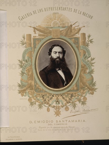 GALERIA REPRESENTANTES DE LA NACION 1869-D.EMIGDIO SANTAMARIA-DIPUTADO DE ALICANTE
MADRID, CONGRESO DE LOS DIPUTADOS-BIBLIOTECA
MADRID