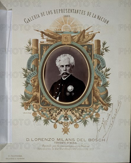 GALERIA REPRESENTANTES DE LA NACION 1869-D.LORENZO MILANS DEL BOSCH-DIPUTADO DE HUELVA
MADRID, CONGRESO DE LOS DIPUTADOS-BIBLIOTECA
MADRID