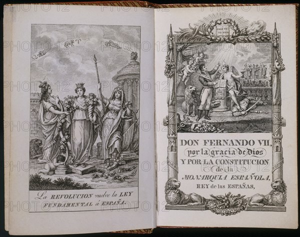 SANTIAGO JOSE MªDE
GRABADOS SOBRE CONSTITUCION POLITICA DE LA MONARQUIA ESPAÑOLA,PROMULGADA EN CADIZ A 19/3/1812
MADRID, CONGRESO DE LOS DIPUTADOS-BIBLIOTECA
MADRID