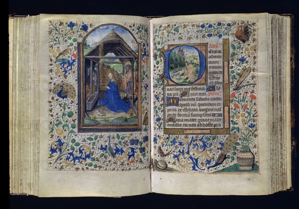 LIBRO DE HORAS AL USO DE ROMA-FLANDES S XV-IZQ:NATIVIDAD-DCHA JESUS SE APARECE A MOISES EN LA ZARZA
MADRID, CONGRESO DE LOS DIPUTADOS-BIBLIOTECA
MADRID