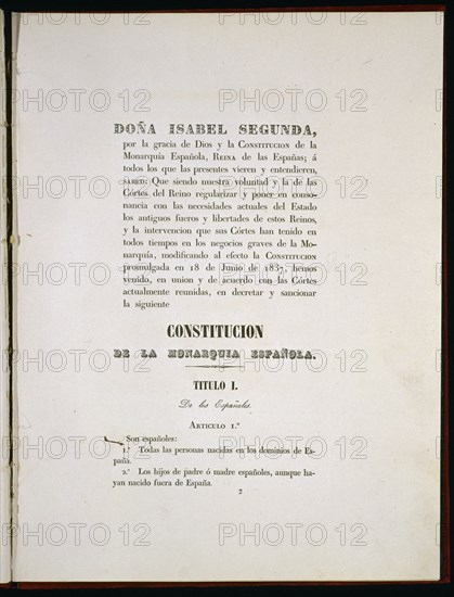 MODIFICACION DE LA CONSTITUCION DE 1837-PROMULGADA EL 18 DE JUNIO- CONSTITUCION DE 1845
MADRID, CONGRESO DE LOS DIPUTADOS-BIBLIOTECA
MADRID
This image is not downloadable. Contact us for the high res.