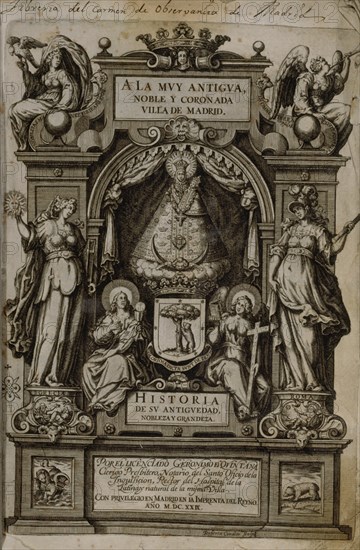 QUINTANA JERONIMO DE
"A LA MUY RICA NOBLE Y CORONADA VILLA  DE MADRID""HªDE ANTIGUEDAD NOBLEZA Y GRANDEZA"MADRID 1629
MADRID, CONGRESO DE LOS DIPUTADOS-BIBLIOTECA
MADRID

This image is not downloadable. Contact us for the high res.