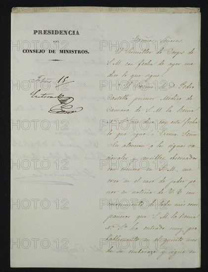 INFORME SEGUN EL MEDICO PEDRO CASTELLO S.M.ISABEL II SE ENCUENTRA EN 5º MES EMBARAZO
MADRID, CONGRESO DE LOS DIPUTADOS-BIBLIOTECA
MADRID
This image is not downloadable. Contact us for the high res.