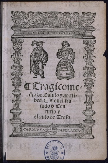 ROJAS FERNANDO DE 1470/1541
TRAGICOMEDIA DE CALISTO Y MELIBEA-EDICION DE MEDINA DEL CAMPO 1530/40-R-3801
MADRID, BIBLIOTECA NACIONAL RAROS
MADRID
This image is not downloadable. Contact us for the high res.