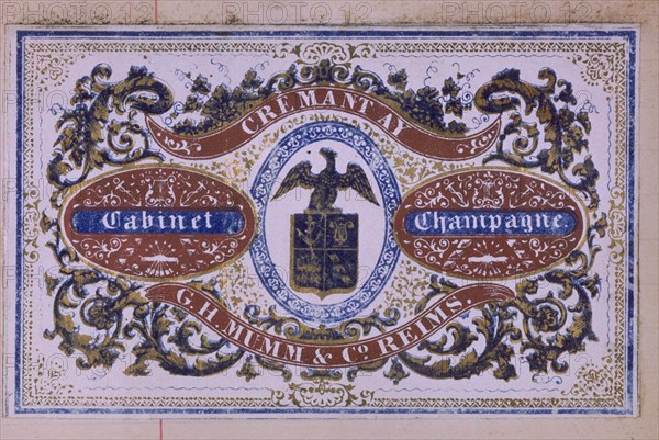 ETIQUETA DE CHAMPAGNE "G.H.MUMM & CO"REIMS