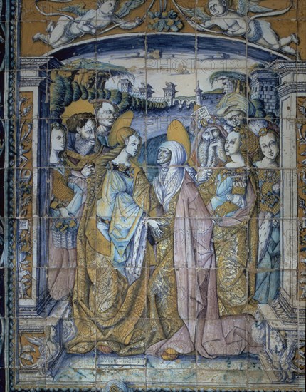 PISANO NICOLA
PALACIO ALTO-ORATORIO DE LOS RRCC-ALTAR RETABLO DE CERAMICA 1504-DETALLE DE LA VISITACION
SEVILLA, REALES ALCAZARES
SEVILLA