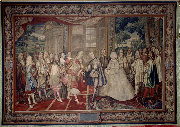 Meeting between Philip IV and Louis XIV in the Pheasants Island