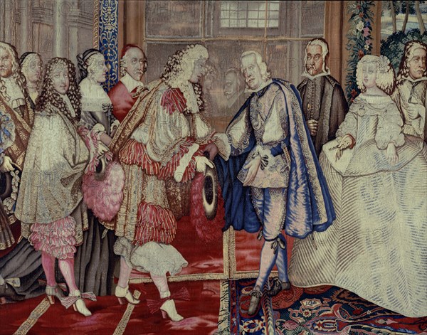 Meeting between Philip IV and Louis XIV in the Pheasants Island