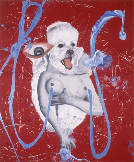 GALINDO JORGE 1964/
DISECADA-SERIE LA VIDA DE LAS BÊTES- 1999 - 300x250 CMS ACRILICO/FIELTRO
BOROX, COLECCION JORGE GALINDO
TOLEDO