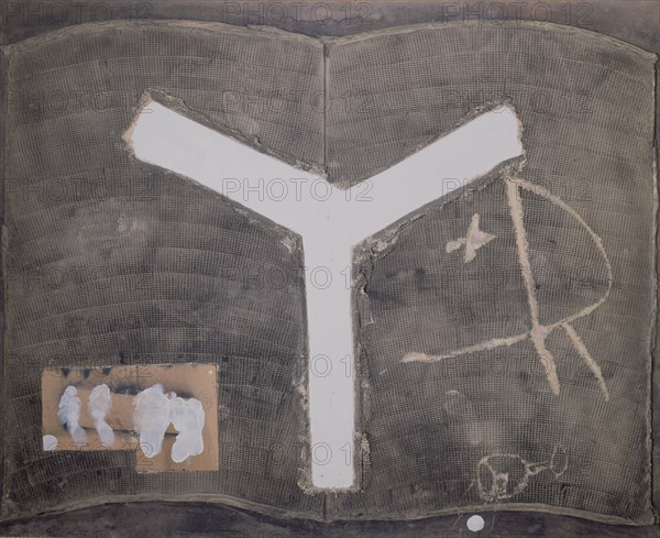 TAPIES ANTONI 1923-
Y GRIEGA - 1996- 220 X 270 cm - Tenica mixta/Madera
MADRID, GALERIA SOLEDAD LORENZO
MADRID