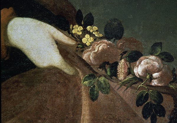 Zurbaran, Sainte Casilda ou sainte Isabelle du Portugal - Détail des roses