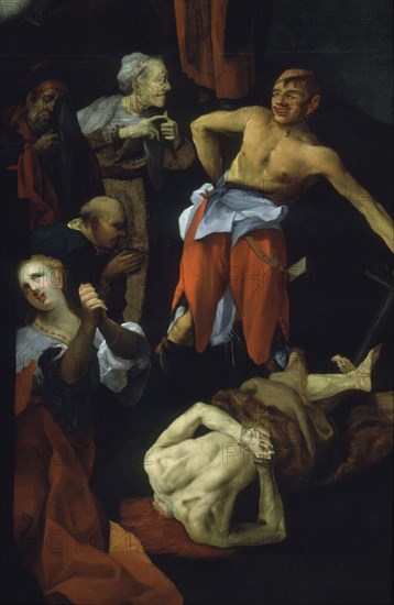 ANONIMO
DEGOLLACION DE S JUAN BAUTISTA- DET IZQDA - L- HACIA 1650- L 2,80 X 9,52- Nº P 1940
MADRID, MUSEO DEL PRADO-PINTURA
MADRID
This image is not downloadable. Contact us for the high res.