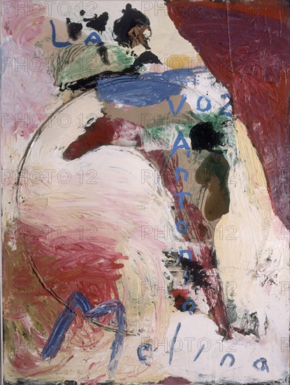 SCHNABEL JULIAN 1951-
LA VOZ DE ANTONIO MOLINA (GREEN PAINTING) - 1992 - OLEO/LONA - 210 X 240 CM
MADRID, COLECCION ANTONIO RIVERA
MADRID
