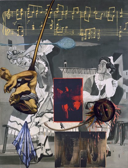 SALLE DAVID 1952-
FALSE QUEEN - 1992 - 250 X 187 CM - OLEO/ACRILICO/COLLAGE/LIENZO
MADRID, GALERIA SOLEDAD LORENZO
MADRID