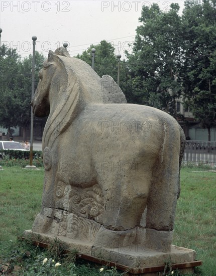 CABALLO - ESCULTURA EN PIEDRA - 3 METROS DE ALTO - VISTA TRASERA
XIAN, MUSEO P DE SHAANXI
CHINA