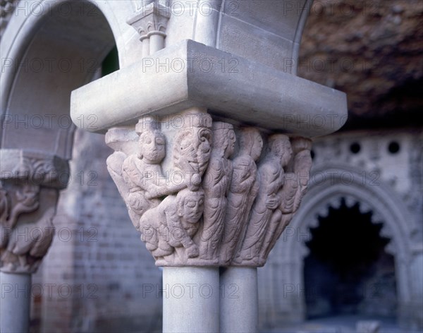 MUERTE DE LOS SANTOS INOCENTES Y LOS REYES MAGOS ANTE HERODES-CAPITEL DEL CLAUSTRO ROMANICO - S XII
BOTAYA, MONANSTERIO DE SAN JUAN DE LA PEÑA
HUESCA