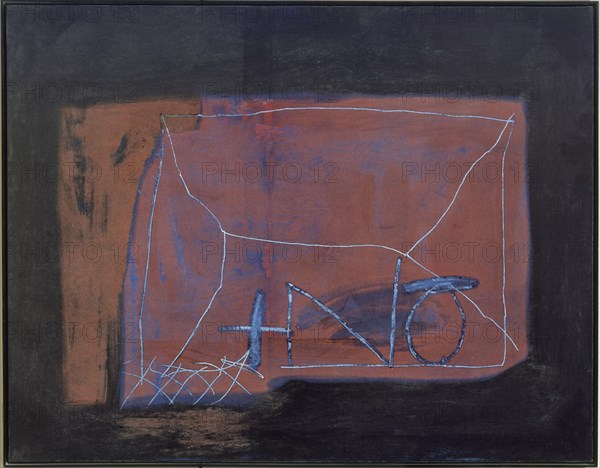 TAPIES ANTONI 1923-
GRAFISMES BLAWS SOBRE VELLUT
MADRID, COLECCION PARTICULAR
MADRID