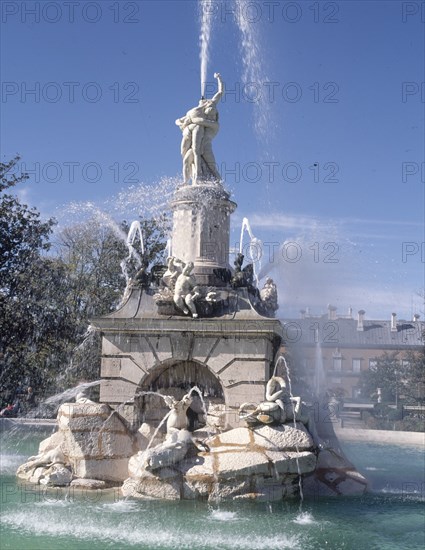 Gonzalez Vélasquez, Fontaine d'Hercule et Antée aux jardins du Parterre